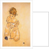 Seated Girl in Slip by Egone Schiele