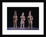 Three Unusual Painted Gray Pottery Figures of Foreigners, Tang Dynasty by Anonymous
