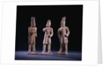 Three Unusual Painted Gray Pottery Figures of Foreigners, Tang Dynasty by Anonymous
