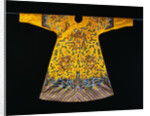 A Rare Imperial Embroidered Yellow Silk Twelve Symbol Dragon Robe, Ji Fu, from the Qianlong Period by Anonymous