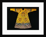 A Rare Imperial Embroidered Yellow Silk Twelve Symbol Dragon Robe, Ji Fu, from the Qianlong Period by Anonymous