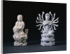 A Pair of Blanc-De-Chine Figures of Luohan and an Eighteen-Armed Guanyin by Anonymous
