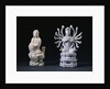 A Pair of Blanc-De-Chine Figures of Luohan and an Eighteen-Armed Guanyin by Anonymous