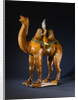 A Magnificent Large Standing Sancai- Glazed Buff Pottery Bactrian Camel and Rider by Anonymous
