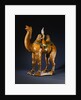 A Magnificent Large Standing Sancai- Glazed Buff Pottery Bactrian Camel and Rider by Anonymous