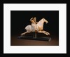 A Rare Painted Pottery Figure of a Female Polo Player by Anonymous