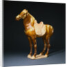 An Amber and Cream-Glazed Pottery Figure of a Horse by Anonymous