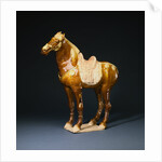 An Amber and Cream-Glazed Pottery Figure of a Horse by Anonymous