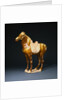 An Amber and Cream-Glazed Pottery Figure of a Horse by Anonymous