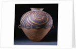 A Neolithic Painted Red Pottery Jar, Gansu/Yangshao Culture, Machang Phase, Circa 2000 B.C. by Anonymous