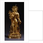 A Rare Inscribed Gilt-Bronze Figure of a Bodhisattva. 17th Century or Earlier by Anonymous