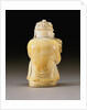 Back View of An Extremely Rare and Fine Ivory Figural Bottle, Qianlong Four-Character Seal Mark Incised on the Base and Possibly of the Period by Anonymous
