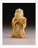 Three-Quarter View of An Extremely Rare and Fine Ivory Figural Bottle, Qianlong Four-Character Seal Mark Incised on the Base and Possibly of the Period by Anonymous