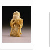 Three-Quarter View of An Extremely Rare and Fine Ivory Figural Bottle, Qianlong Four-Character Seal Mark Incised on the Base and Possibly of the Period by Anonymous
