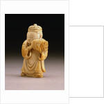 Three-Quarter View of An Extremely Rare and Fine Ivory Figural Bottle, Qianlong Four-Character Seal Mark Incised on the Base and Possibly of the Period by Anonymous