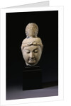 A Gray Stone Head of a Bodhisattva. Tang Dynasty by Anonymous