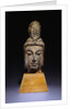 A Large Mottled Grayish Stone Head of a Bodhisattva. Tang Dynasty by Anonymous