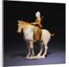 Good Sancai Glazed Pottery Figure of an Equestrian Archer. Tang Dynasty by Anonymous