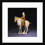 Good Sancai Glazed Pottery Figure of an Equestrian Archer. Tang Dynasty by Anonymous