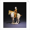 Good Sancai Glazed Pottery Figure of an Equestrian Archer. Tang Dynasty by Anonymous