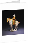 Good Sancai Glazed Pottery Figure of an Equestrian Archer. Tang Dynasty by Anonymous