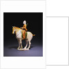 Good Sancai Glazed Pottery Figure of an Equestrian Archer. Tang Dynasty by Anonymous