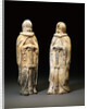 Pair of Painted Gray Pottery Figures of Soldiers. Northern Wei Dynasty by Anonymous