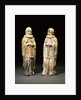 Pair of Painted Gray Pottery Figures of Soldiers. Northern Wei Dynasty by Anonymous