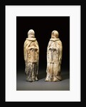Pair of Painted Gray Pottery Figures of Soldiers. Northern Wei Dynasty by Anonymous