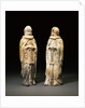 Pair of Painted Gray Pottery Figures of Soldiers. Northern Wei Dynasty by Anonymous