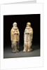 Pair of Painted Gray Pottery Figures of Soldiers. Northern Wei Dynasty by Anonymous
