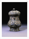 A Small Bronze Pear-Shaped Wine Vessel and Cover, Zhi. Early Western Zhou Dynasty by Anonymous