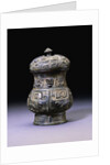 A Small Bronze Pear-Shaped Wine Vessel and Cover, Zhi. Early Western Zhou Dynasty by Anonymous