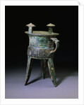 A Large Bronze Tripod Wine Vessel, Jia. Late Shang Dynasty by Anonymous