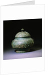 A Rare Bronze Wine Vessel and a Cover, Pou. Shang Dynasty by Anonymous
