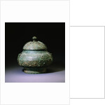 A Rare Bronze Wine Vessel and a Cover, Pou. Shang Dynasty by Anonymous