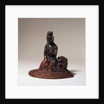 A Rare Rhinoceros Horn Carving of Wensu (Manjusri). Late Ming / Early Qing Dynasty by Anonymous