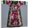 Chinese Purple-Ground Embroidered Silk Robe by Anonymous