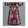 Chinese Purple-Ground Embroidered Silk Robe by Anonymous
