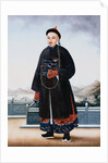 Portrait of An Elegantly Dressed Chinese Hong Merchant by Anonymous