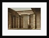Illustration of a Hypostyle Hall with Egyptian Hieroglyphics by Anonymous