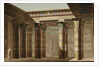 Illustration of a Hypostyle Hall with Egyptian Hieroglyphics by Anonymous