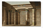 Illustration of a Hypostyle Hall with Egyptian Hieroglyphics by Anonymous