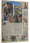 Illuminated Manuscript Page with The Death of Antiochus and Seleuceus by Anonymous