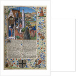 Illuminated Manuscript Page with The Death of Antiochus and Seleuceus by Anonymous