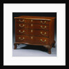 New England Chippendale Mahogany Serpentine-Front Chest-of-Drawers by Anonymous