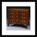 New England Chippendale Mahogany Serpentine-Front Chest-of-Drawers by Anonymous