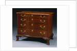 New England Chippendale Mahogany Serpentine-Front Chest-of-Drawers by Anonymous