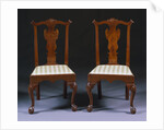 Pair of Chippendale Carved Walnut Sidechairs attributed to William Savery by Anonymous