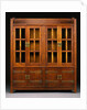 Oak Double Bookcase Cabinet by Gustav Stickley